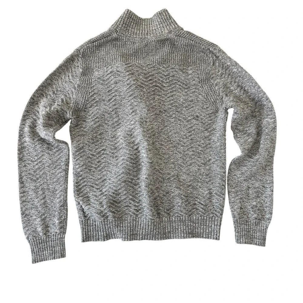Banana Republic Men's Cardigan Sweater‎ Medium Gray 100% Cotton
